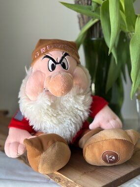 Disney Grumpy Plush - Red, Brown, Cream